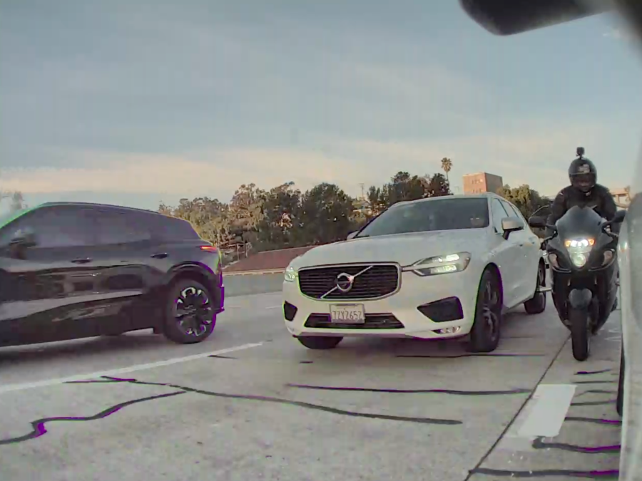 Motorcyclist road rage