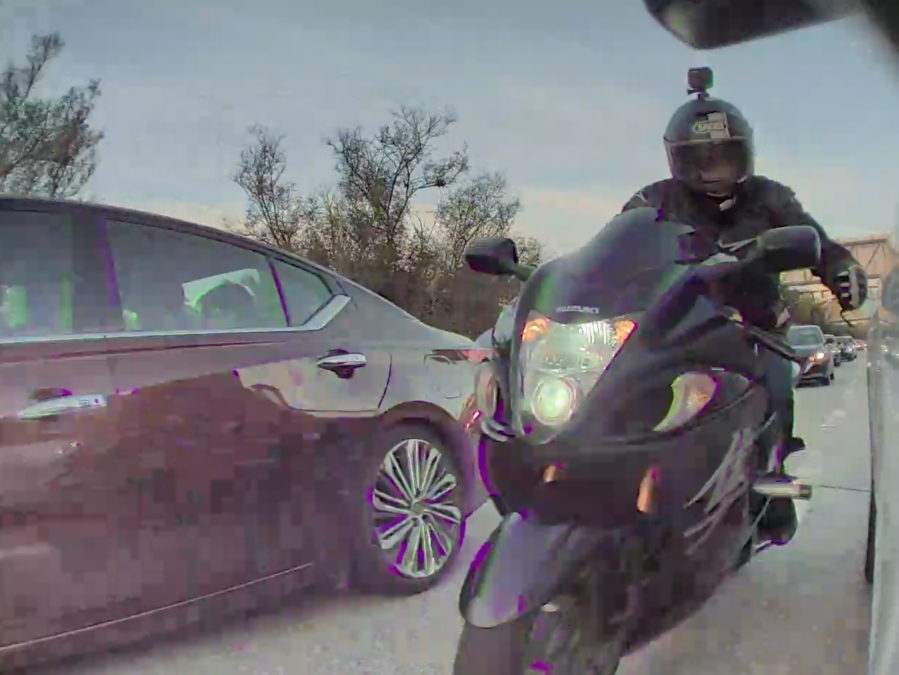 Motorcyclist road rage
