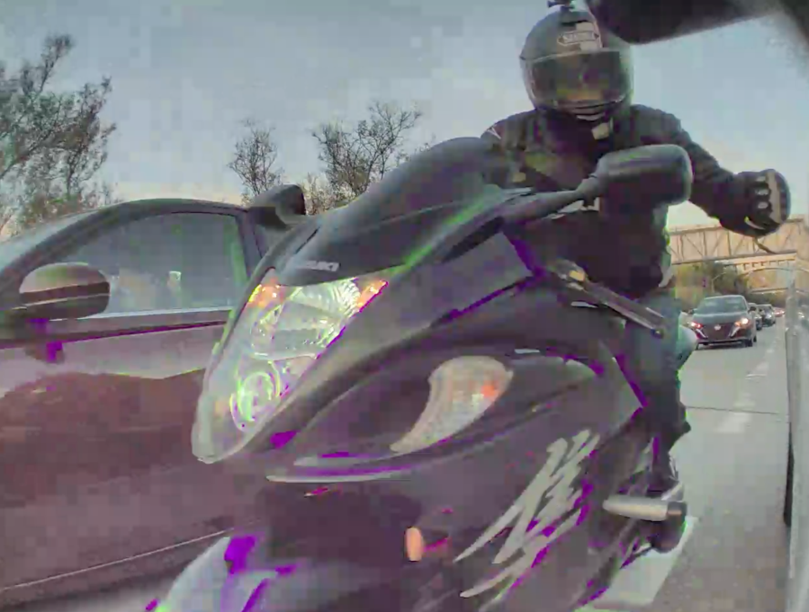 Motorcyclist road rage