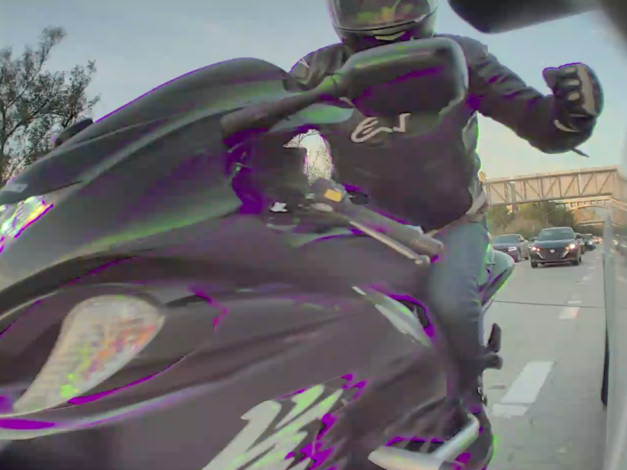 Motorcyclist road rage