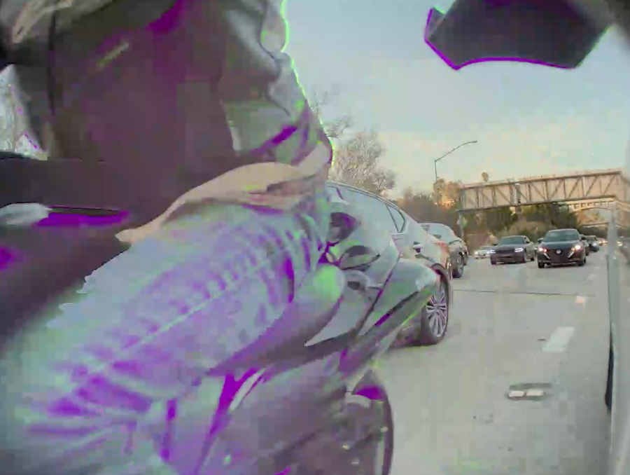 Motorcyclist road rage