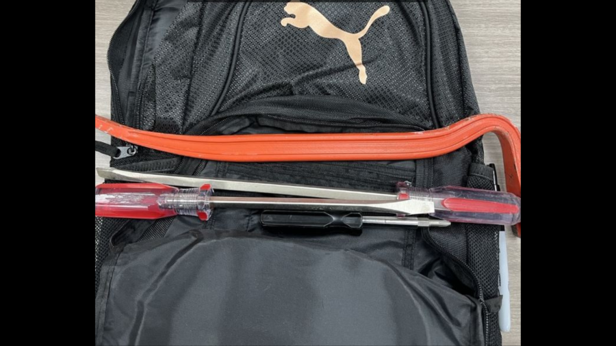 Possible burglary tools and a collection of stolen items including luxury purses, jewelry clothing and more were taken during a Glendale home burglary on Jan. 23, 2025. (Glendale Police Department)