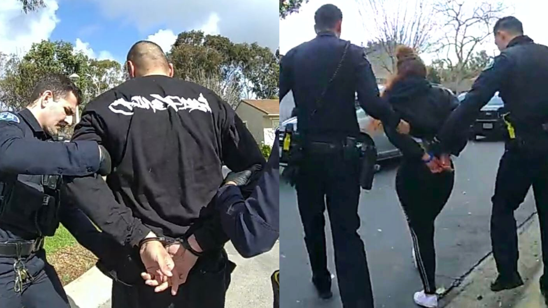 Two suspects in a stolen vehicle were arrested after leading police on a pursuit in Orange County.