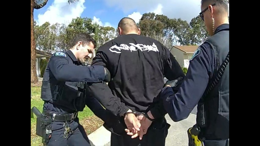 Sebastian Haro Grajeda, 32, was arrested after allegedly leading police on a pursuit in a stolen vehicle in Orange County. (Irvine Police Department)