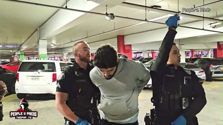 The suspect, Ryan Abdelrahim, was arrested for allegedly trying to meet up with a 14-year-old boy for sexual purposes in Glendale on Feb. 19, 2025. (People vs. Preds)