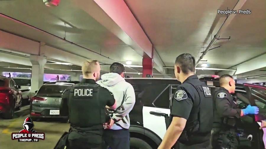 The suspect, Ryan Abdelrahim, was arrested for allegedly trying to meet up with a 14-year-old boy for sexual purposes in Glendale on Feb. 19, 2025. (People vs. Preds)