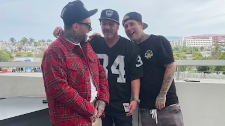 Josh Nichols is seen with close friends in a personal photo.