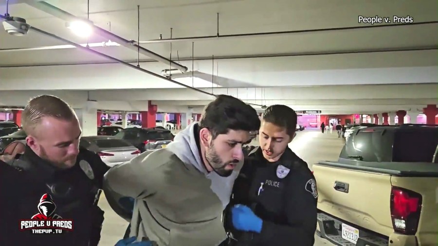 The suspect, Ryan Abdelrahim, was arrested for allegedly trying to meet up with a 14-year-old boy for sexual purposes in Glendale on Feb. 19, 2025. (People vs. Preds)