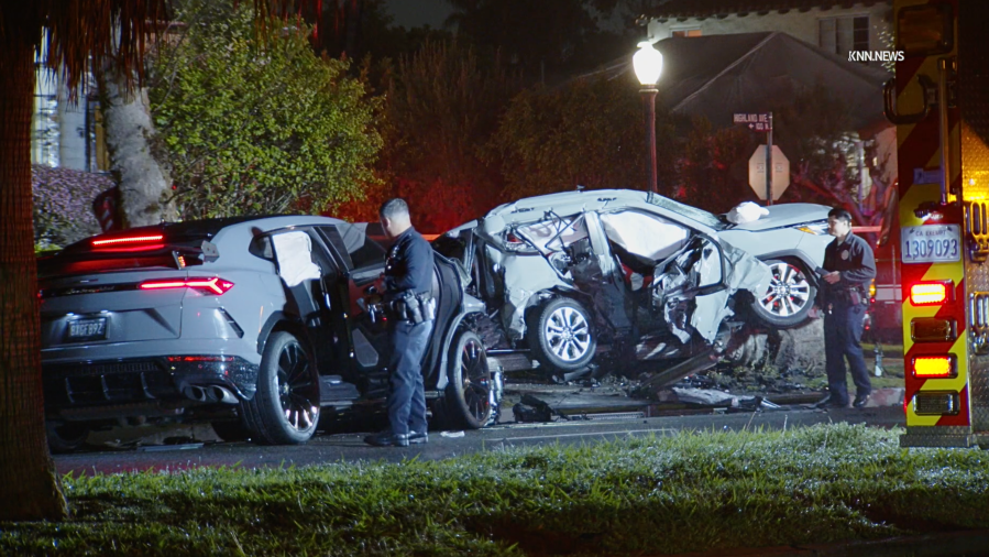 Hacock Park Lamborghini crash