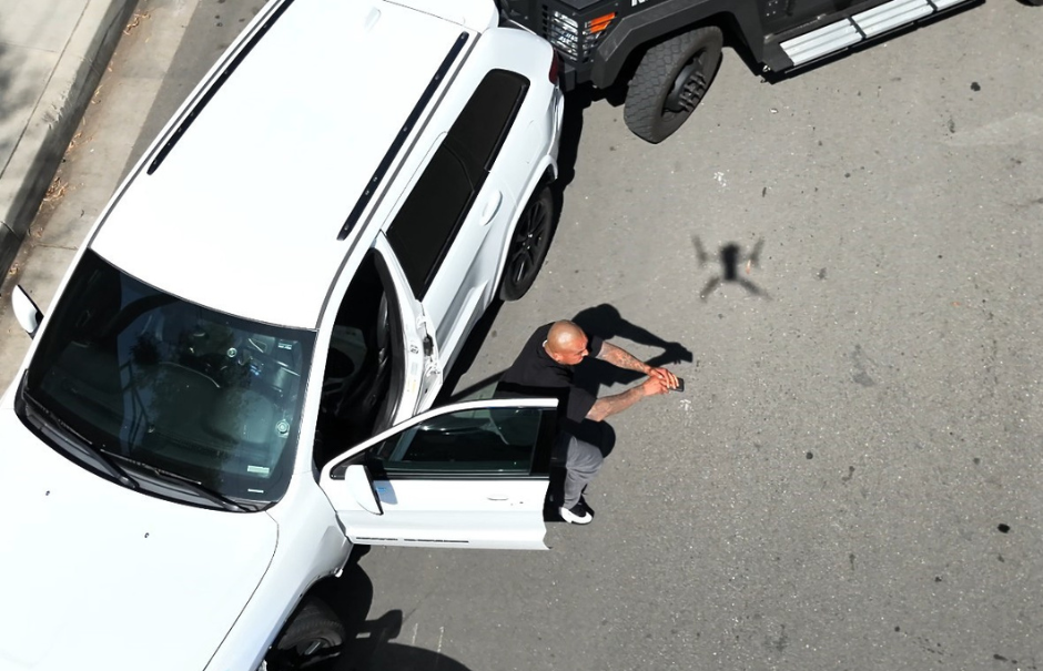 Chino police released images of the moments preceding a police shooting in Montclair on March 10, 2025, in which a domestic violence suspect appeared to point a black object at police. (Chino Police Department)