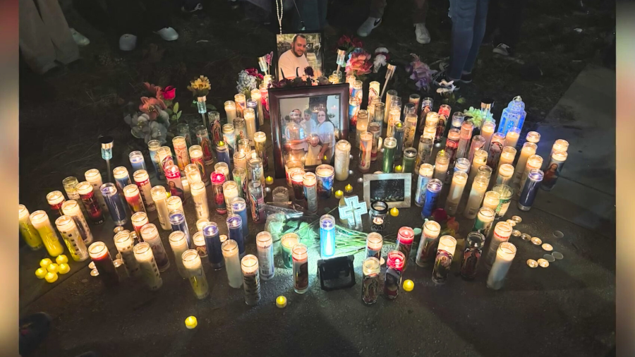 A makeshift memorial honoring Jesse Garza. (Garza Family)