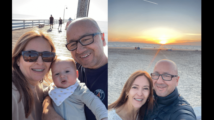 Gladys and Nelson Gonzalez are pictured together and with their grandson. (Gonzalez Family)