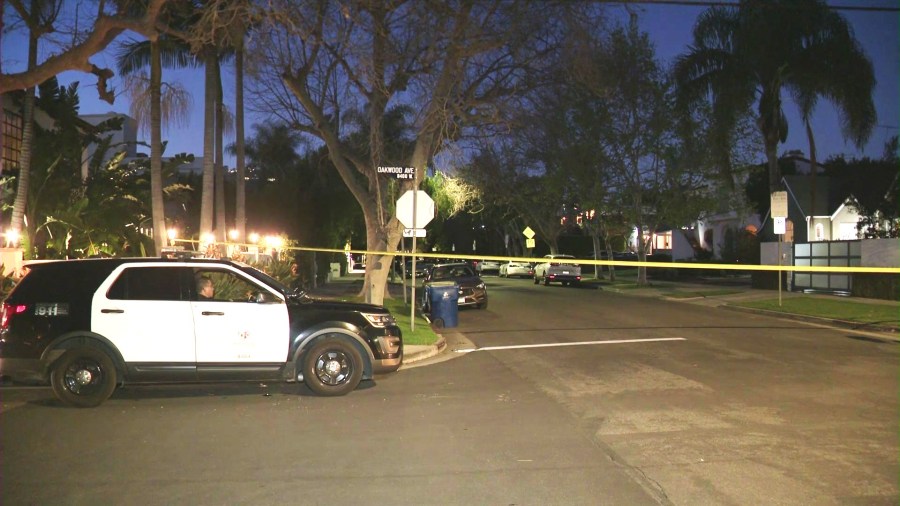 A man was shot and killed by his own brother after police said he was seen attacking and choking his elderly mother in her Beverly Grove home on March 7, 2025. (KTLA)