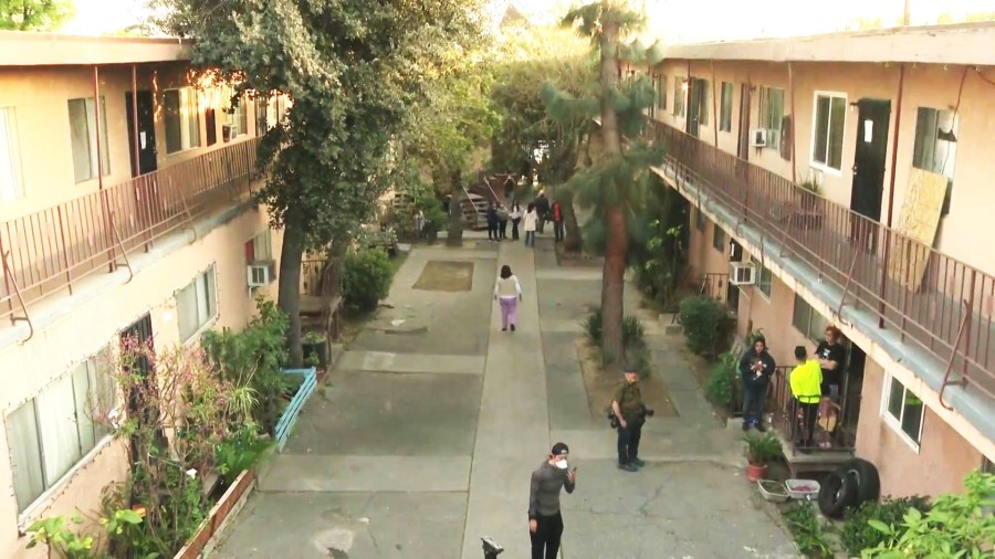 Residents of an Altadena apartment complex damaged by the Eaton Fire are speaking out after they say their units remain unlivable and are posing a danger to their health. (KTLA)