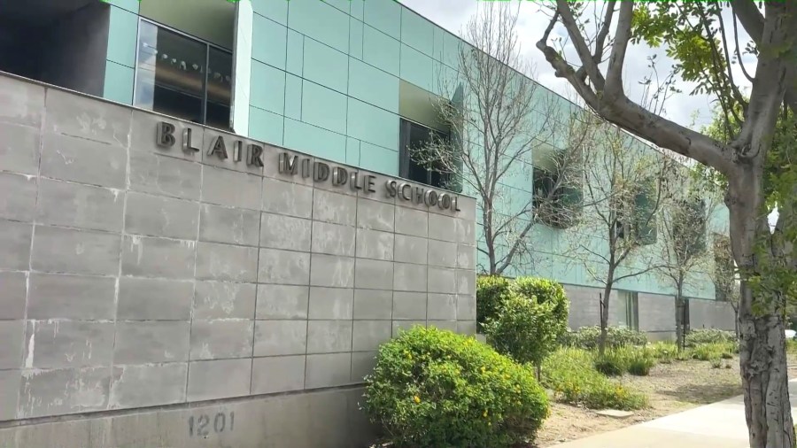 Blair Middle School in Pasadena, California. (KTLA)