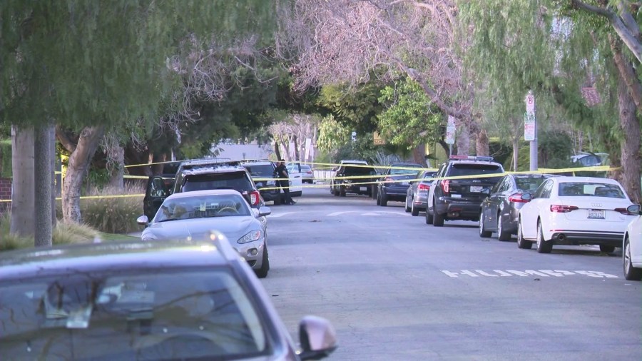 A man was shot and killed by his own brother after police said he was seen attacking and choking his elderly mother in her Beverly Grove home on March 7, 2025. (KTLA)