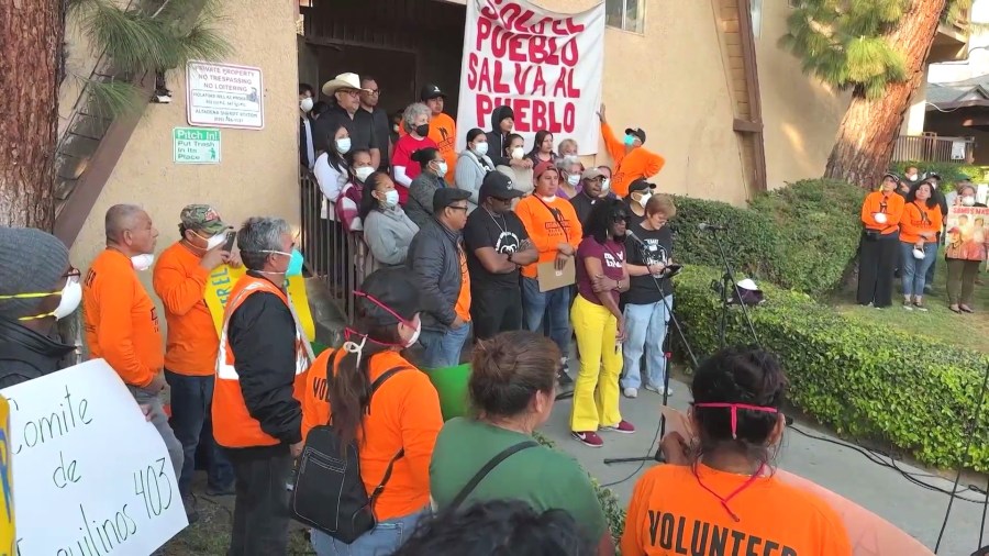 Residents of an Altadena apartment complex damaged by the Eaton Fire are speaking out after they say their units remain unlivable and are posing a danger to their health. (KTLA)