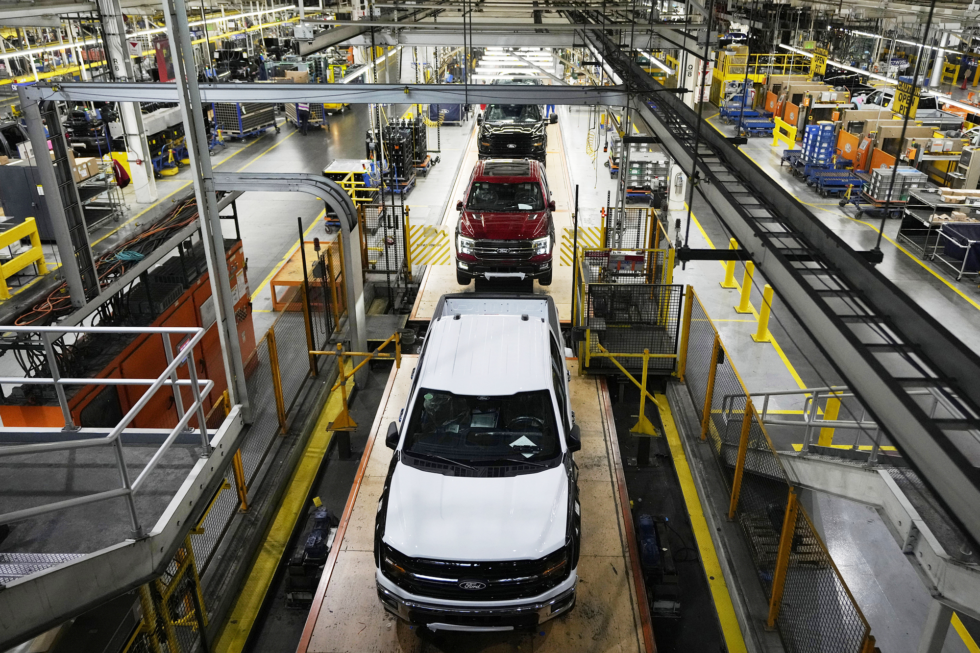 FILE - The 2024 Ford F-150 truck is assembled at the Dearborn Truck Plant, April 11, 2024, in Dearborn, Mich. (AP Photo/Carlos Osorio, File)