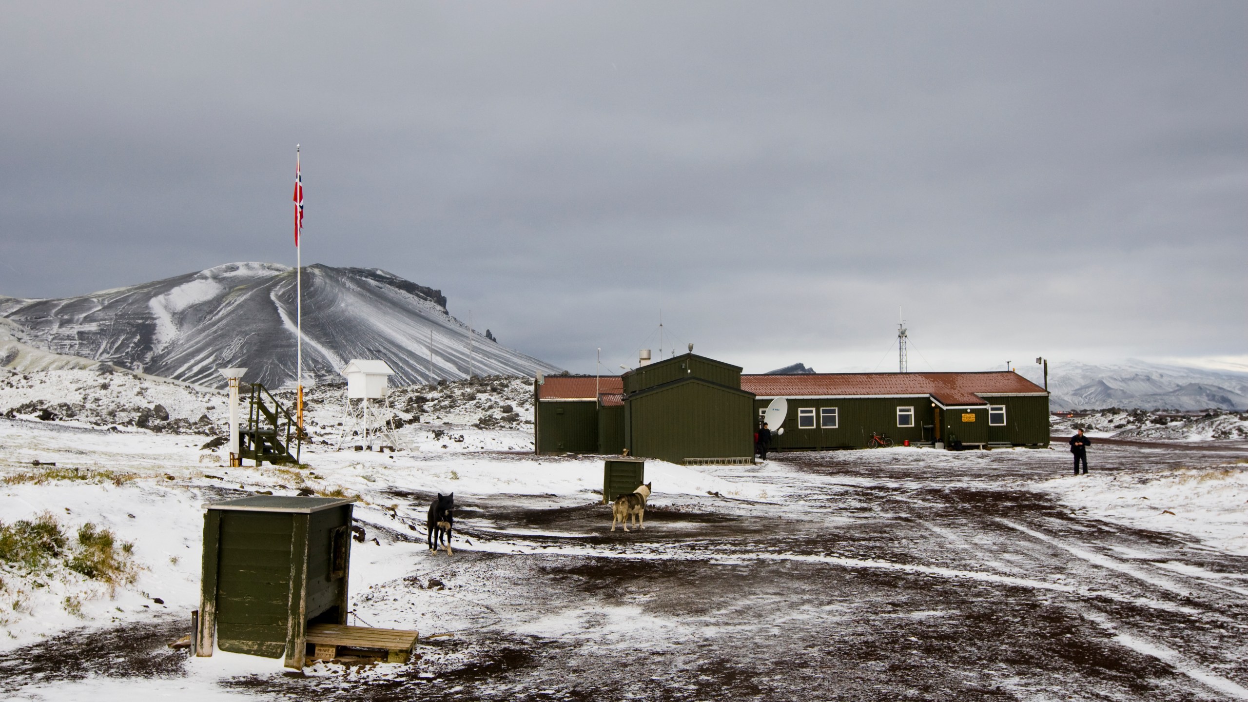 FILE - The meteorological station on the NorwegIan island Jan Mayen in the Arctic Sea on Sept. 23, 2009. (Heiko Junge/NTB Scanpix via AP)