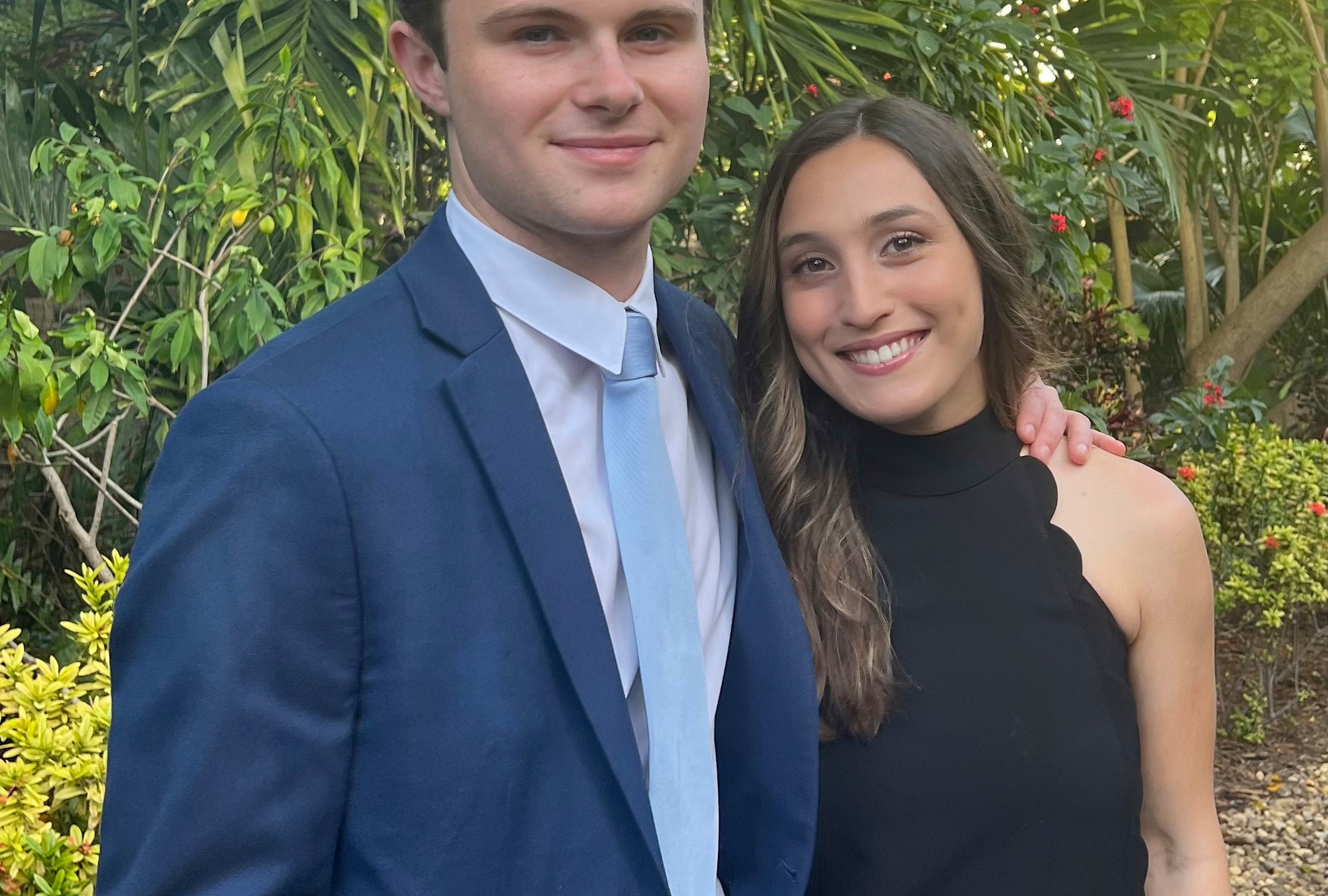 This 2023 photo provided by John Santoro shows his son, James Santoro, and Karenna Groff, a former MIT soccer player recently named the NCAA Woman of Year. (Courtesy John Santoro via AP)
