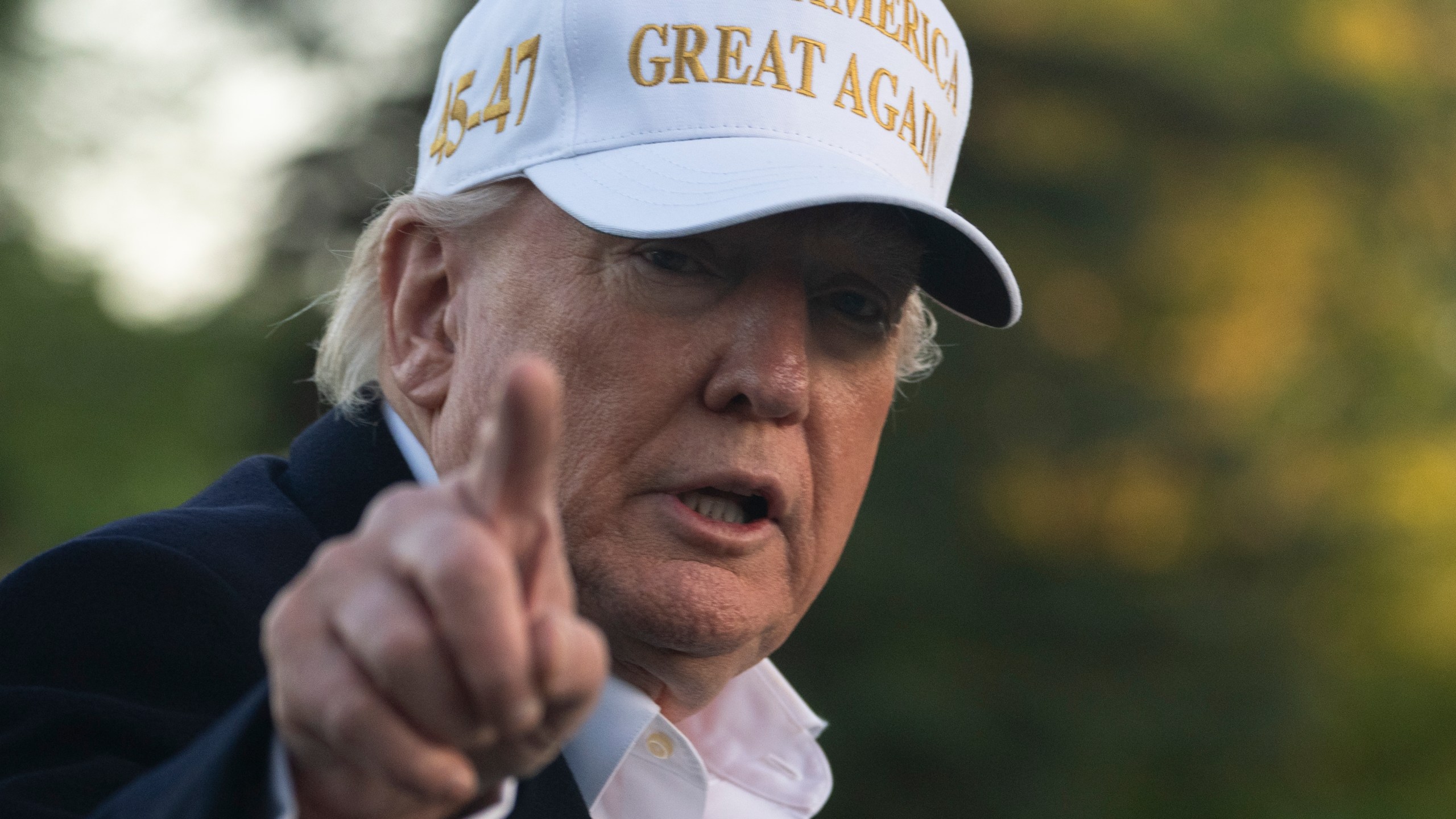 President Donald Trump arrives on Marine One at the White House, Sunday, April 27, 2025, in Washington. (AP Photo/Manuel Balce Ceneta)
