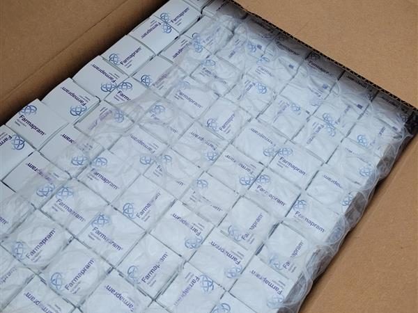 Photos from U.S. Border Patrol San Diego Sector shows a cache of illegal Xanax pills that were recovered during a traffic stop near San Clemente on April 16, 2025. (U.S. Customs and Border Protection)