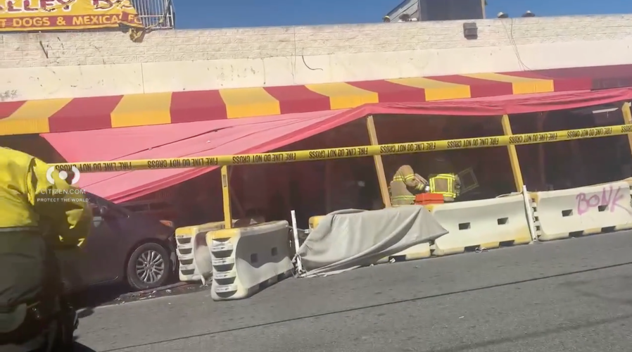 Car into crowd in DTLA