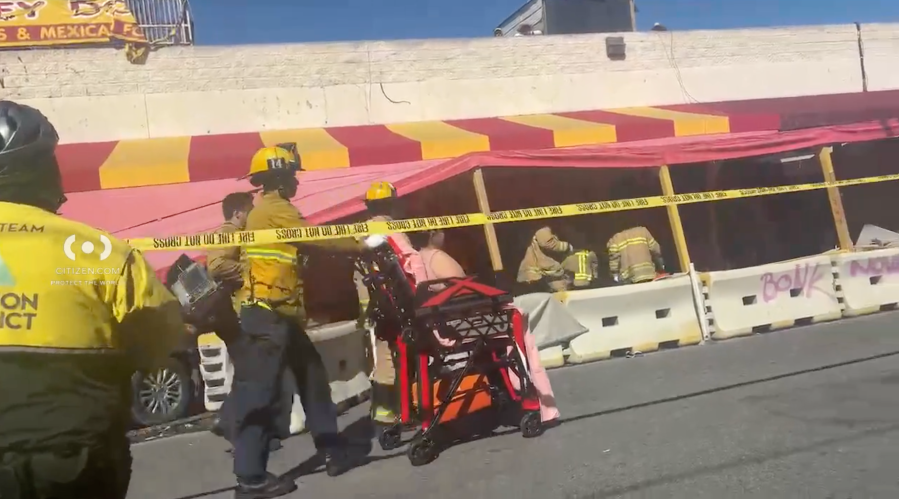 Car into crowd in DTLA