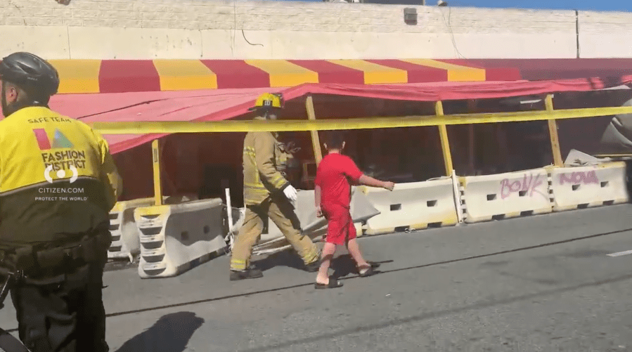 Car into crowd in DTLA