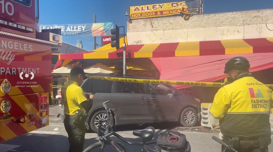 Car into crowd in DTLA