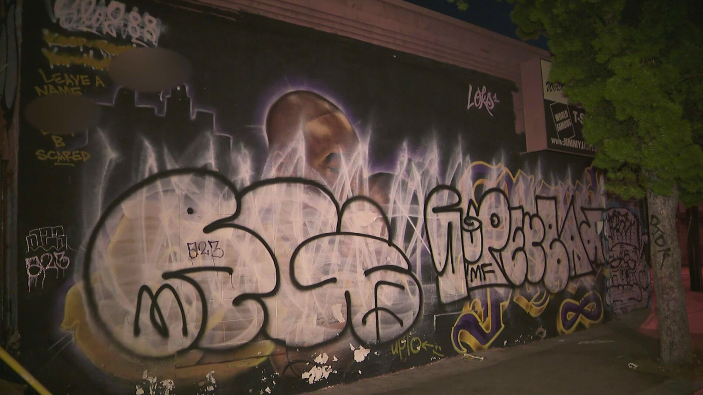 Kobe Mural Vandalized