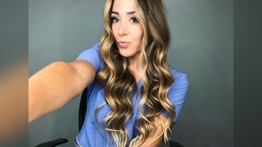 Hailey Okula is seen in a photo from her Instagram page @rnnewgrads.