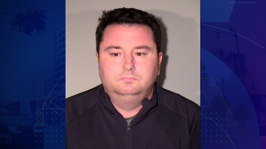 David Lane Braff, Jr. 42, of Thousand Oaks is seen in booking photo from the Ventura County District Attorney’s Office.