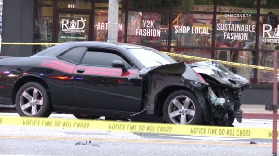 One person was killed and six others were hospitalized after a multi-vehicle crash in downtown Riverside on April 16, 2025. (OnScene.TV)