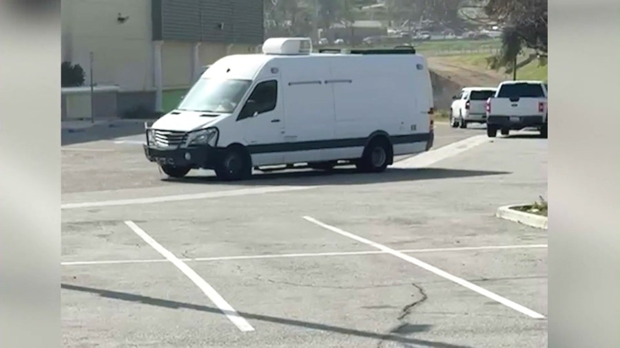 Cell phone video from a witness showed several unmarked vehicles and vans reportedly belonging to U.S. Customs and Border Protection as agents surrounded a Home Depot store in Pomona and arrested a group of day laborers on April 22, 2025.
