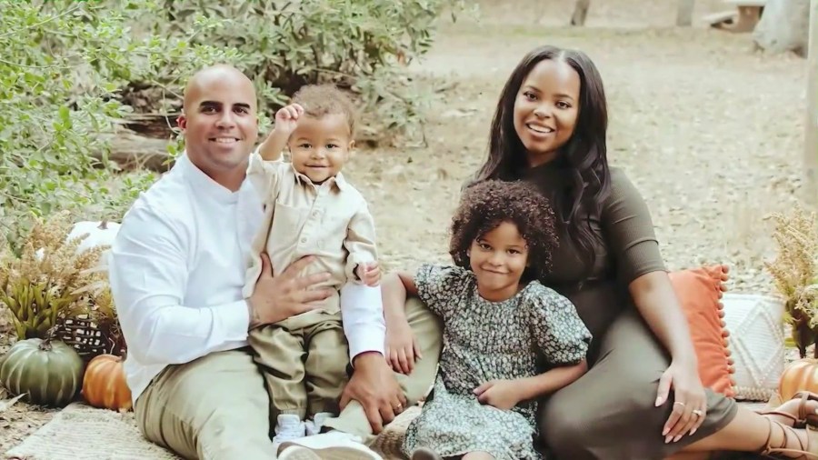 Hector Cuevas Jr., 36, is pictured with his wife Mia and children Noel and Kyro. (Cuevas Family)