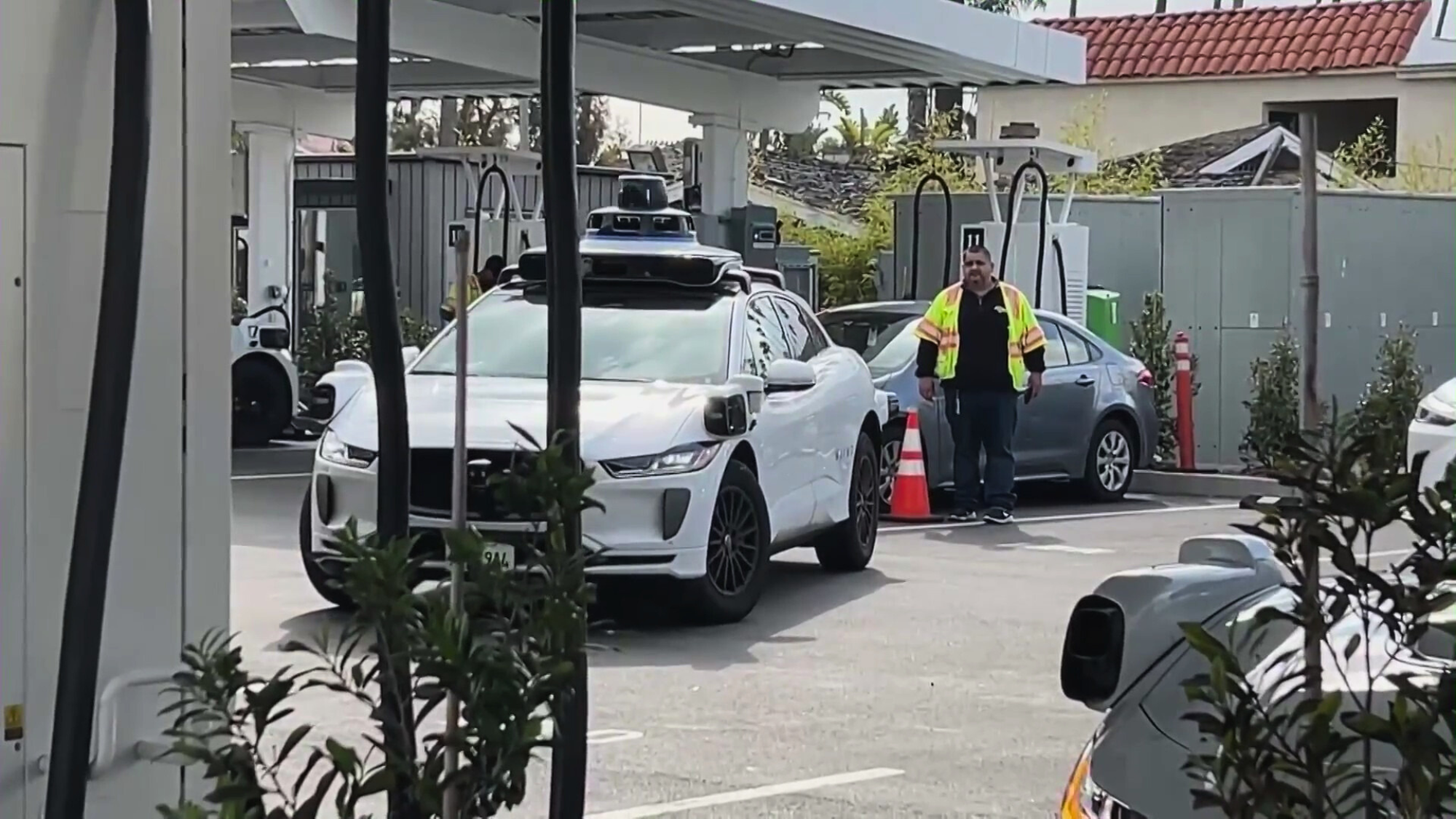 Waymo Charging Lot