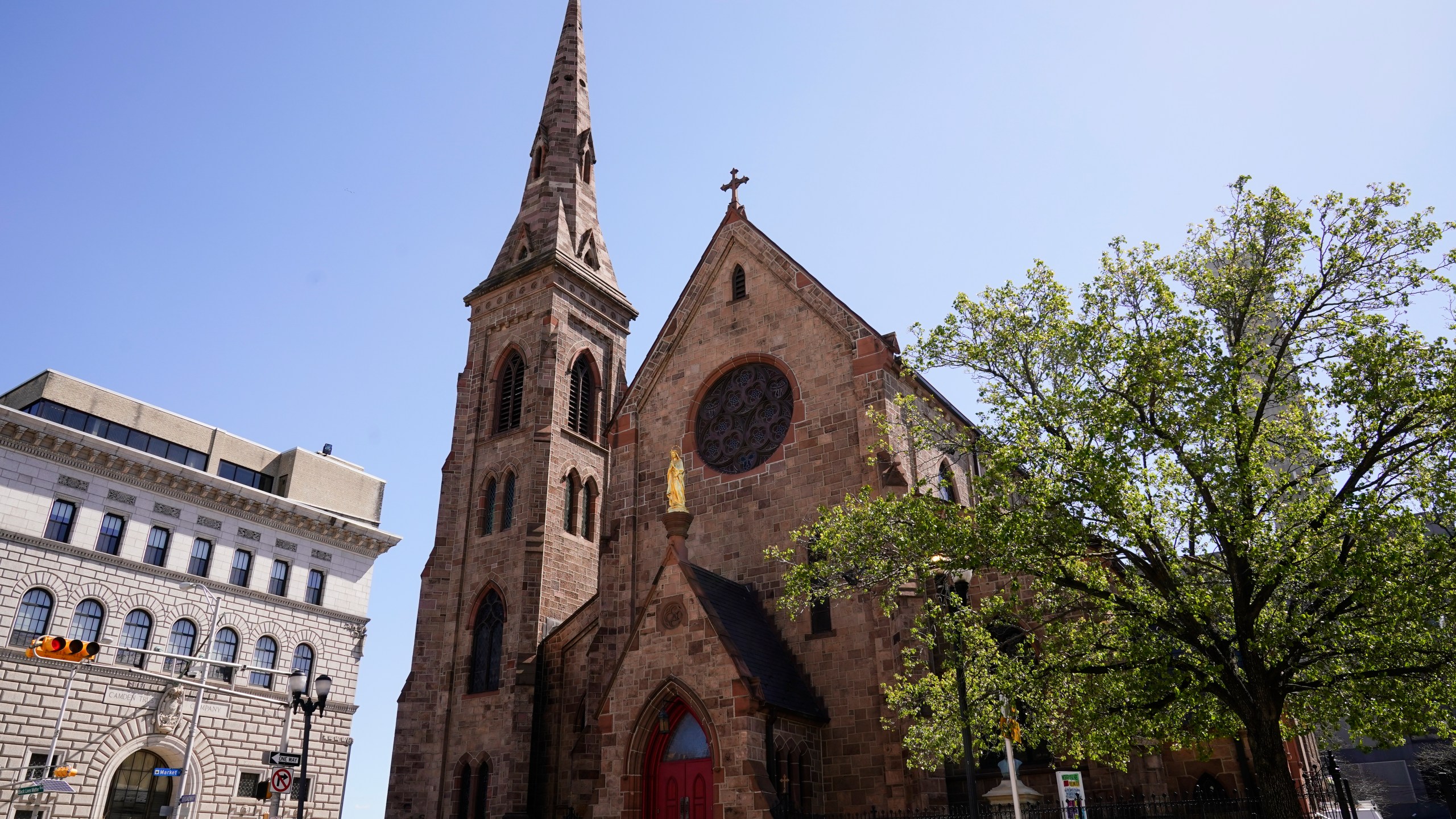 FILE - The Cathedral of the Immaculate Conception in Camden, N.J., Wednesday, April 20, 2022. (AP Photo/Matt Rourke, File)