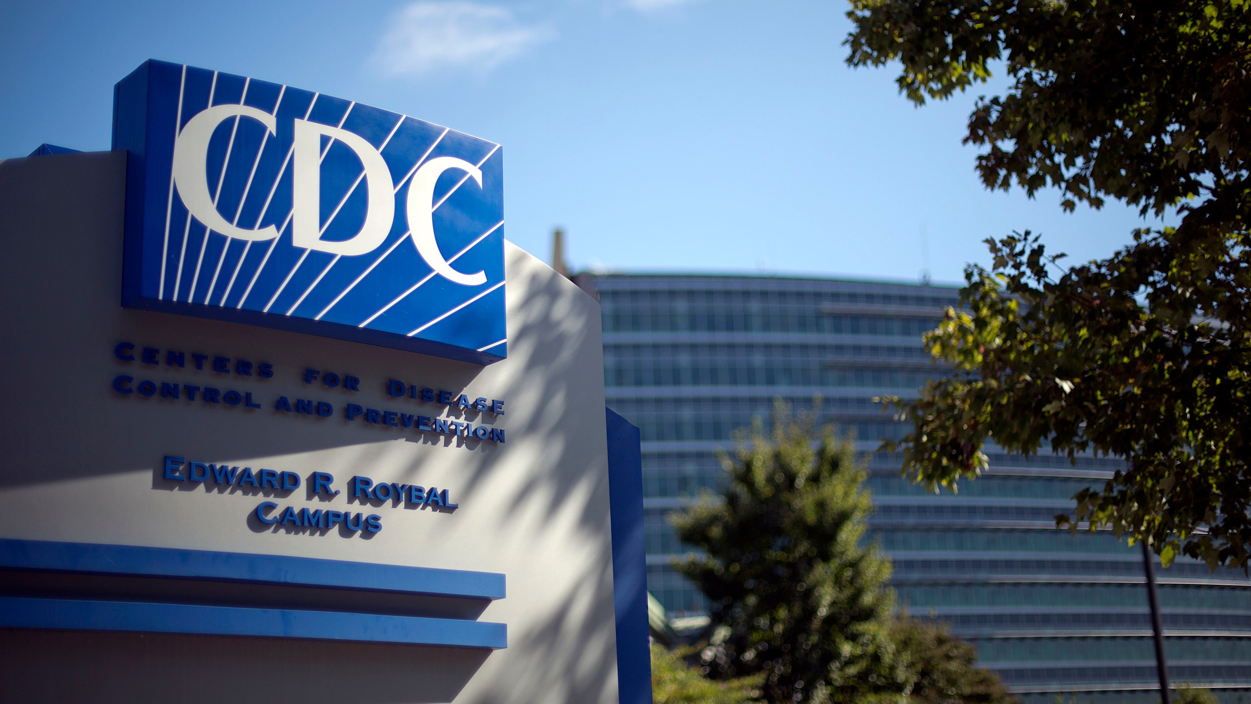 FILE - A sign marks the entrance to the federal Centers for Disease Control and Prevention (CDC) in Atlanta, on Oct. 8, 2013. (AP Photo/David Goldman, File)