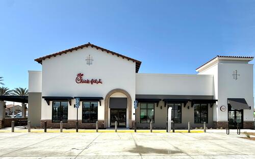 The new Camarillo Chick-fil-A in the Camarillo Premium Outlets is shown in this promotional image provided by the fast food company. The restaurant, the first in Camarillo, opened to the public May 1, 2025. (Chick-fil-A)