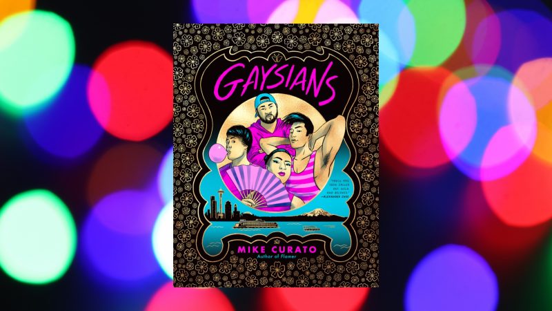 Cover for author/illustrator Mike Curato's adult graphic novel "Gaysians." Curato is the award-winning writer behind the young adult graphic novel, "Flamer." (Photo courtesy of Hachette Book Group) (Background credit: Ivan Balvan/Getty Images)