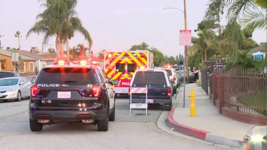Two officers were hospitalized after being shot by a suspect in a Baldwin Park neighborhood on May 31, 2025. (KNN)