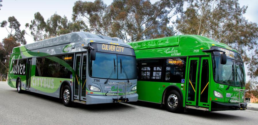Two Culver CityBus vehicles are shown in this undated image from Culver City.