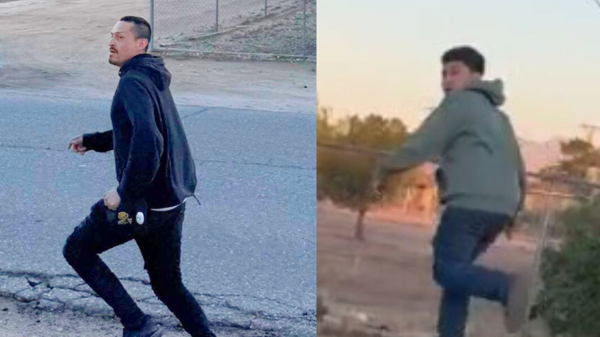 Two male suspects are wanted for fleeing the scene of a hit-and-run crash in Hesperia on April 29, 2025. (San Bernardino County Sheriff’s Department)