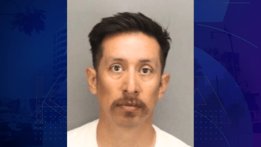 Alejandro Cuevas, 40, of Beaumont, is seen in a May 23, 2025 booking photo from the Riverside County Sheriff’s Office.