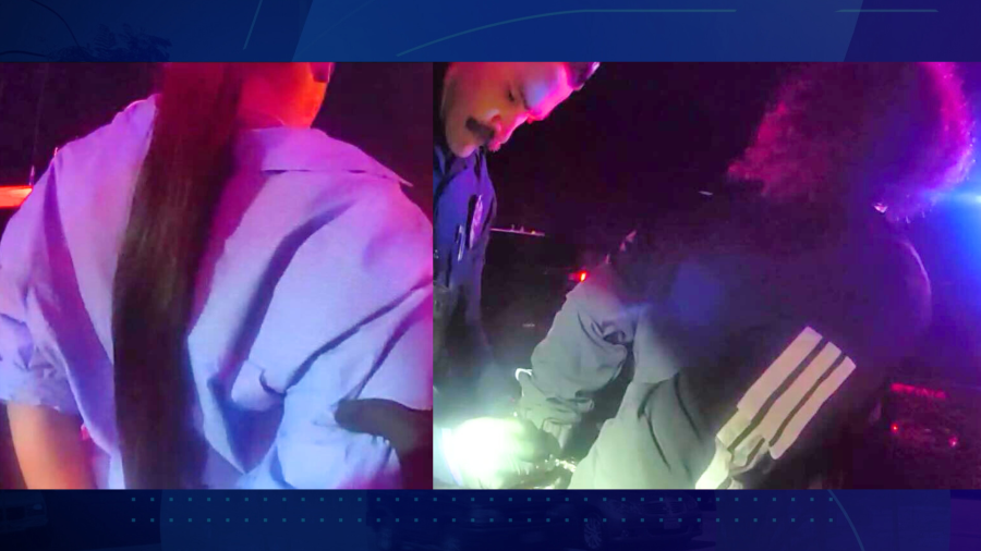 Theft suspects Latasha Marie Brown, 36, of Clinton, Iowa, and Laporsha Holloway, 37, of Chicago, Illinois, were arrested after fleeing South Coast Plaza mall in Costa Mesa. Police later found over $20,000 worth of stolen clothes and merchandise inside the women's vehicle. (Costa Mesa Police Department)