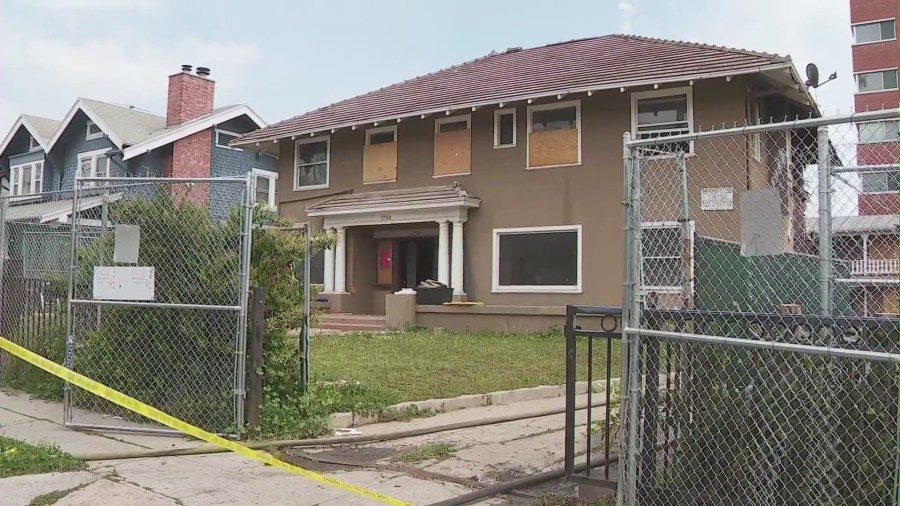 The remaining vacant property on the 1700 block of North Wilton Place in Hollywood that residents said continues to attract squatters and criminal activity. (KTLA)