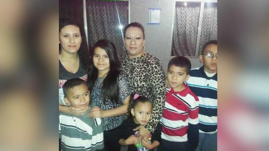 Lucrecia Barajas (center) is seen with family members and loved ones.