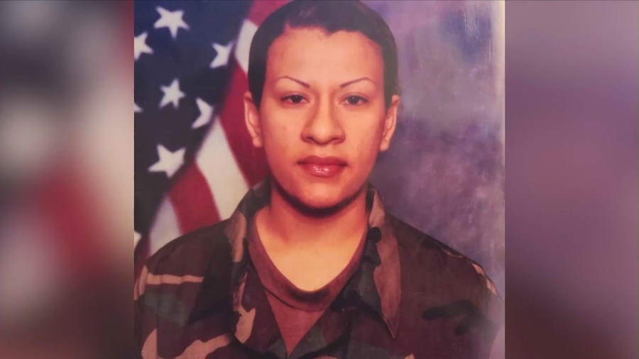 Lucrecia Barajas, 46, an Army veteran and mother of six children, is seen in a family photo.