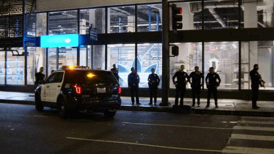 DTLA Adidas store vandalized